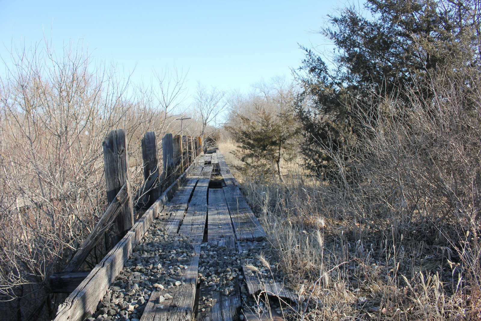 Looking west